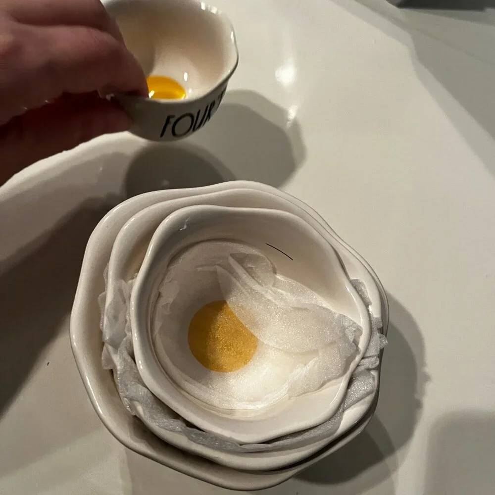 Measuring Cups by Rae Dunn‎ (Ceramic Egg Yolk Themed) (new)